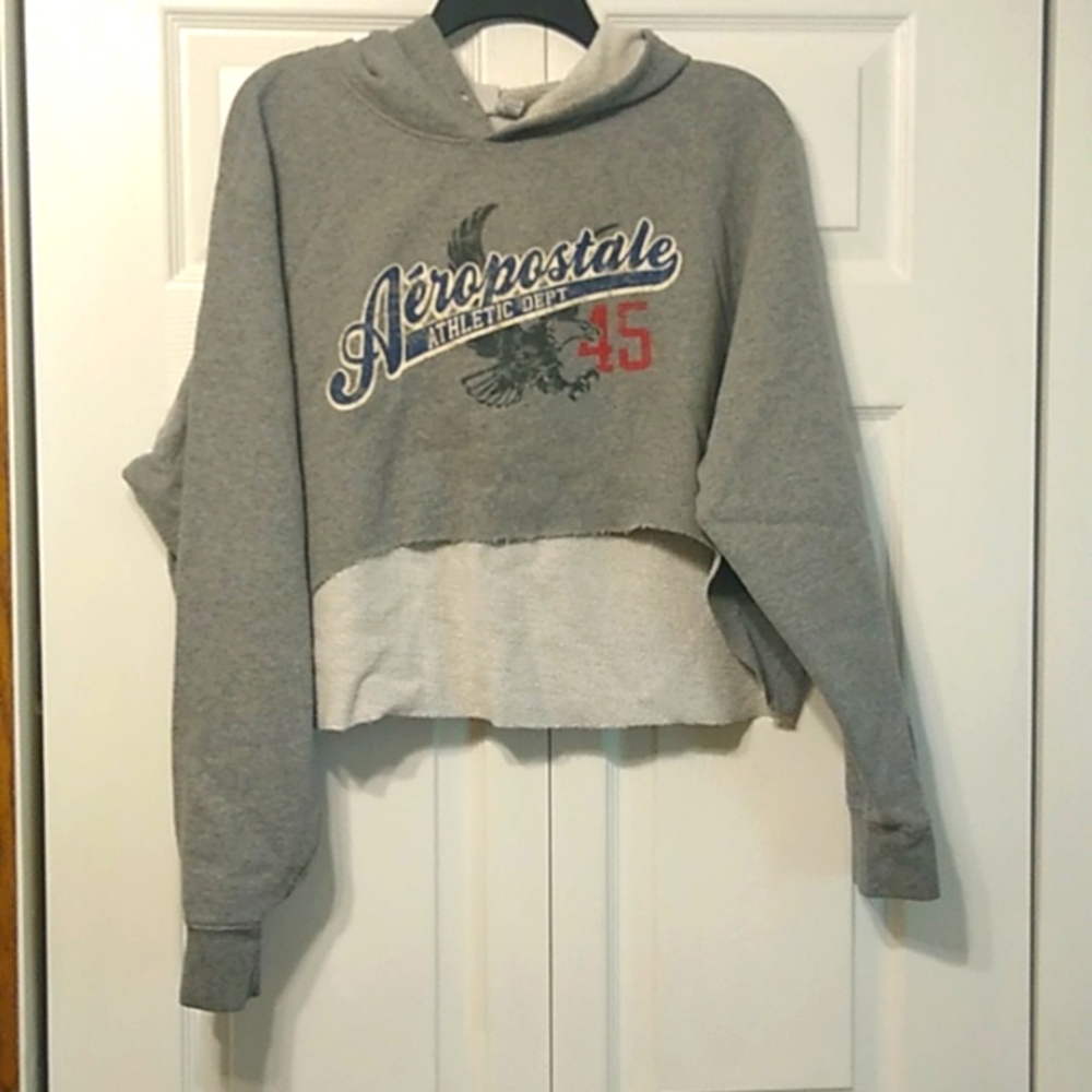 2/$10 Aeropostale cropped cut off hoodie